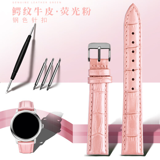 Zethydum adaptado a Casio LTP-1391 accesorios de tira de vaca para mujeres Pin de correa rosa para mujeres de moda