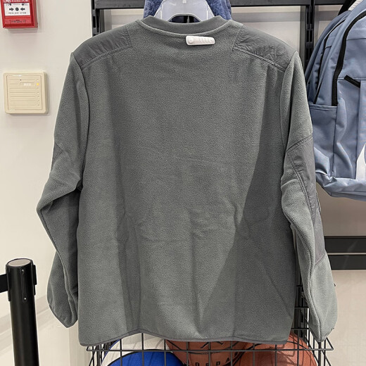 耐克（NIKE） 卫衣外套男士2024春秋季运动服保暖摇粒绒圆领套头衫 DD4855-068灰色 M