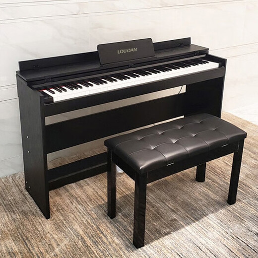 
LOUDAN [Jingchao Qikangfa] Electric piano 88-key vertical heavy hammer Professional adult beginner home electronic piano [painted shiny black] + heavy hammer keyboard + pure steel tone