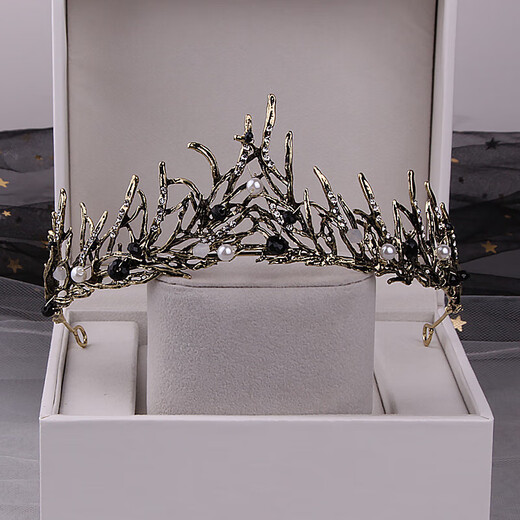 Shijun (SHIJUN) Crown Tiara Birthday Korean Princess 18-year-old Bride Super Fairy Adult Ceremony Accessories Headband Queen Crown Internet Celebrity Y-012 Silver Gift Box + Self-Lighting Light after Opening the Cover