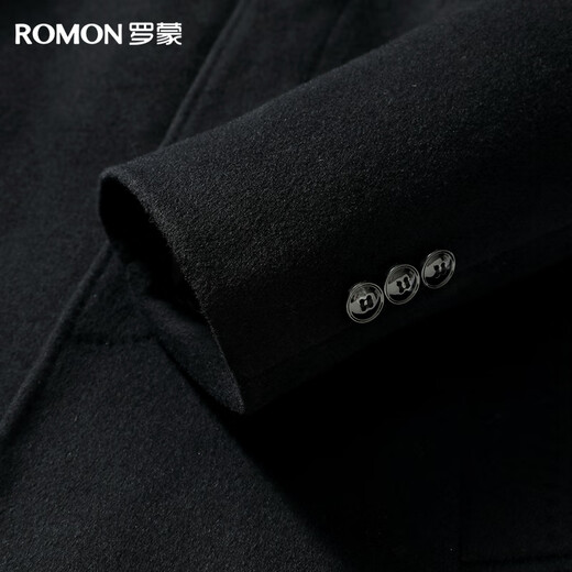 Luo Meng 90% duck down woolen coat men's mid-length autumn and winter thickened down-lined woolen coat men's work wear