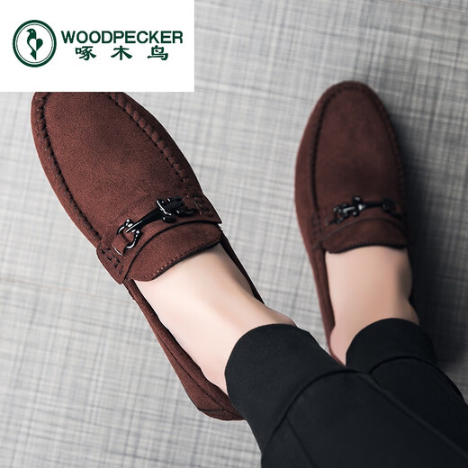 
Woodpecker men's shoes 2024 new summer breathable casual canvas bean shoes driving lazy versatile odor-proof cloth shoes black [D882] 39