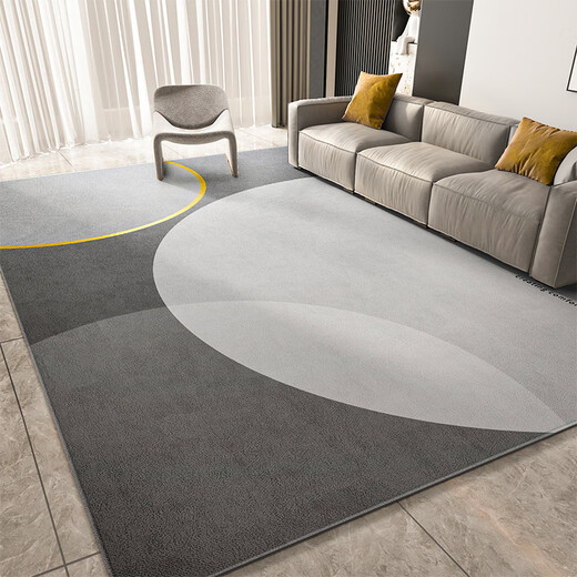 Gu Die Living Room Carpet Coffee Table Rug 2023 New Light Luxury Gray Girls Bedroom Bedside Sitting Sofa Free of Wash Baiyue Guanghua 100x140 Suitable for Small Sofa