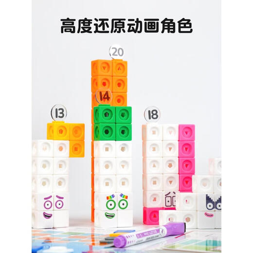 Masslun Numberblocks Digitale Bausteine ​​Spielzeug Mathematik Aufklärung Unterricht AIDS Kindergebäude Kindergarten Digitale Bausteine ​​100 Stück nur Bausteine