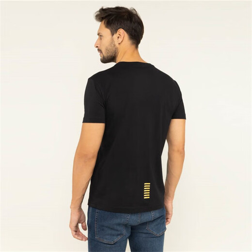ARMANI/ARMANI EA7 SOLTER COLOR SICHER CLASSIGKEIT für Männer reines Baumwoll kurzärmelig rundes Hals T-Shirt 8npt51 PJM9Z Wassermelone rot 1480 l