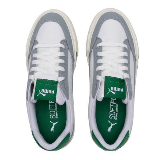 Puma Puma Herrenschuhe Frauenschuhe Leinwandschuhe Sommer neuer Stil kleine weiße Schuhe Leichte atmungsaktive vulkanisierte untere Top-Schuhe Casual Schuhe 395020-06/Puma weiß-grün-mediumgrau 39 39