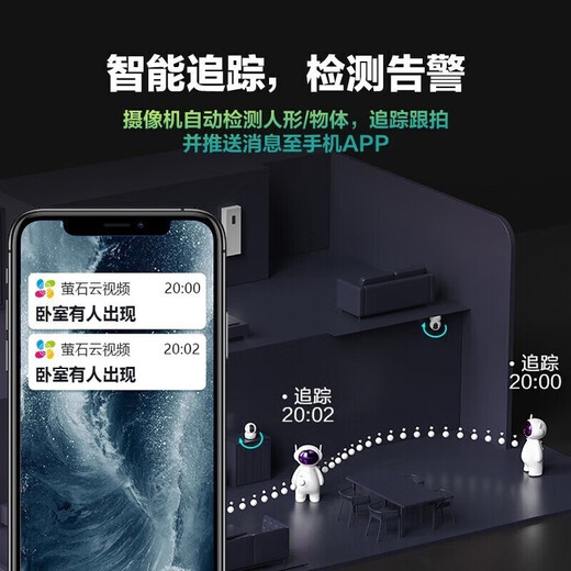 萤石家用无线摄像头室内高清监控摄像机 360度云台旋转C6C CP1监控器 【4MP超清版】新CP1增强版 含16G内存卡【升级发32G】
