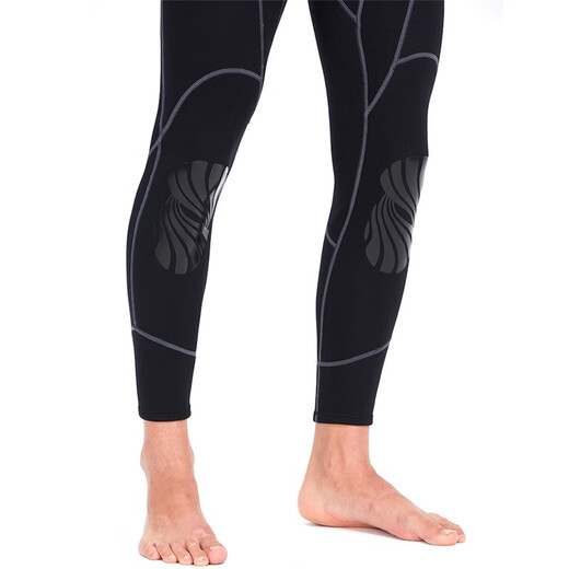 YON SUB one-piece wetsuit 1.5mm men and women winter swimming warm long-sleeved wetsuit snorkeling suit black M