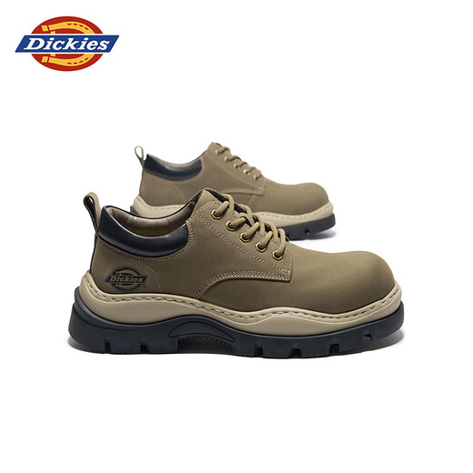 Dickies马丁靴男靴春季新款工装靴潮流低帮短靴子男士厚底户外休闲鞋 深卡其色 43 【偏大一码，适合运动鞋44】