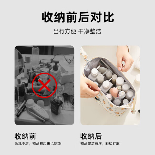 Lehuo Travel Makeup Bag Large Capacity Portable Toilet and Skin Care Product Storage Bags Essential Artifact for Women on Business Travel