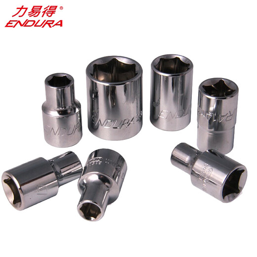 力易得（ENDURA)牌 12.5mm系列铬钒钢公制六角套筒 E3519 19mm