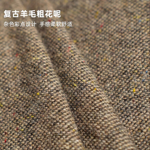 CULTUM【英式彩点粗花呢】秋冬复古加厚90羊毛西装男猎装休闲西服外套 花灰色 XS (50)