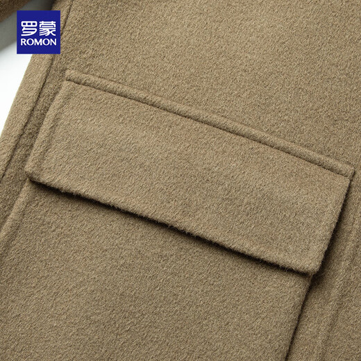 Romon sheep wool double-sided woolen jacket men's coat thick autumn and winter casual lapel jacket men's clothing