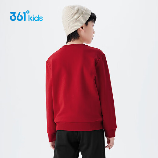 361 Children's sweatshirt 25 autumn and winter for boys and girls 3-14 years old plus velvet warm pullover sweatshirt red 160