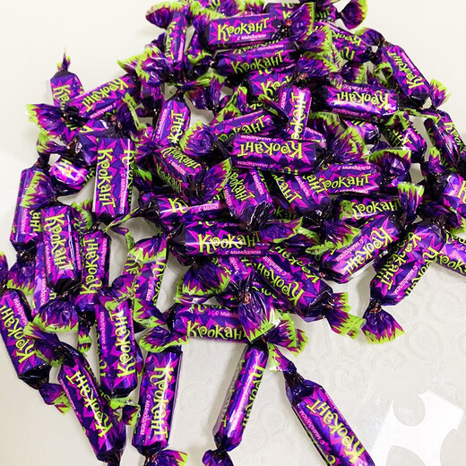 Shifangyi Russian Purple Candy Original Imported Snacks Chocolate Candy KDV Purple Candy Chinese New Year Candy Purple Candy 500g (about 70 pieces)