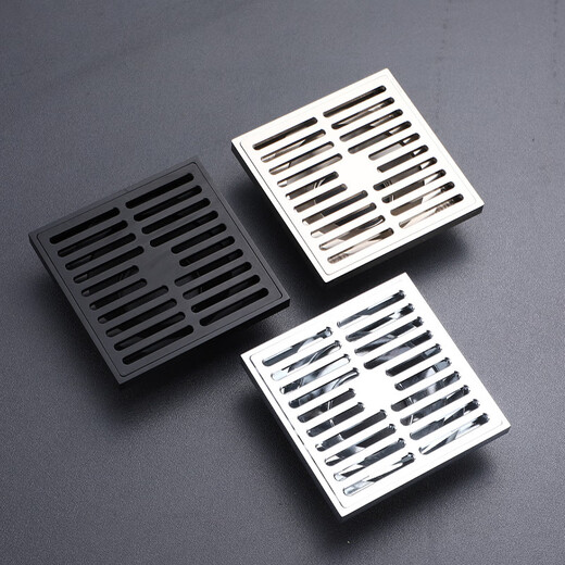 Renjuyi customized stainless steel floor drain large capacity bathroom shower room features magnetic waterproof, odor-proof and insect-proof square floor drain core F1047 chrome plated + brass floor drain core