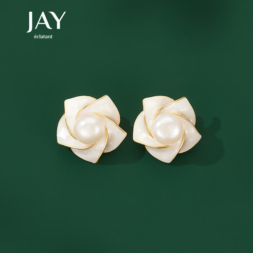 Jay flower earrings for women, niche design earrings, light luxury fashion earrings, birthday gifts for girlfriends and besties