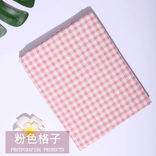 Jiazhilu tablecloth cotton and linen small fresh rectangular tablecloth tea table cloth ins style desk cloth student dormitory pink plaid 200*150cm