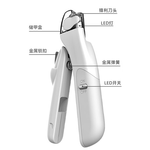 Wami Border Collie special nail clipper for beginners with light and blood line pet dog nail clipper nail grinder for small and large dogs pet LED nail clipper + foot shaver
