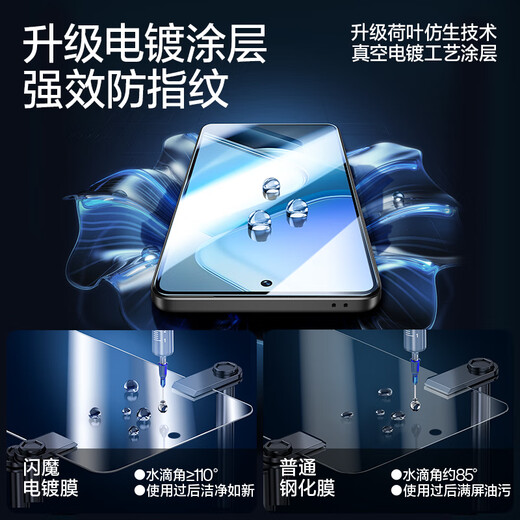 Flash Magic is suitable for vivo iqoo z9turbo+ tempered film IQOOz9 mobile phone film HD strong anti-fingerprint explosion-proof all-glass anti-fall and wear-resistant screen protection film enhanced version丨strong anti-fingerprint 2 pieces+artifact IQOO Z9Turbo/Turbo+/Z9 universal