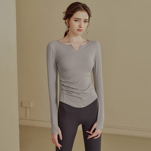 LULULMCCTN Yoga Wear Women's Long Sleeve Running T-Shirt Professional Pilates Training Fitness Wear Purple XL