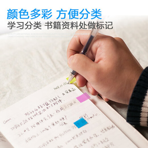 3M抽取式指示标签贴便签条彩色分页文件分类索引贴报事贴透明学生用粘性荧光膜便利贴小条书 3M   687-5