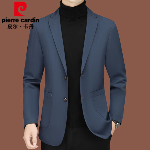 Pierre Cardin Traje casual New Men's New Men's Suit Single Single Single y Autumn Chaqueta Slim Dad Top Grey ZJ9889 L 175