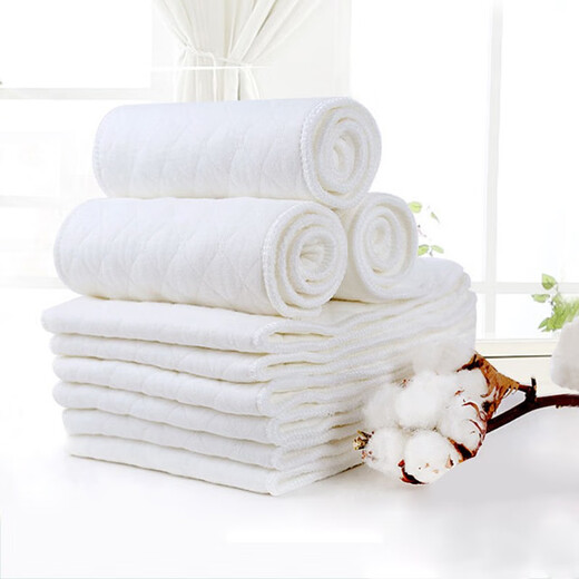 
Plaid bear baby diapers in spring and summer breathable water-absorbing diapers washable urine pads baby diapers cloth summer newborn meson cloth 10 pieces (nine layers thickened) 46cmX17cm