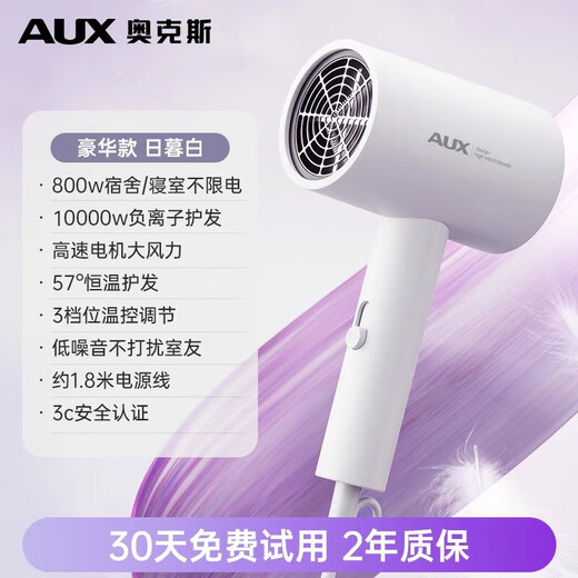 AUX Dormitory Hair Dryer Negative Ion Portable and Practical Student Electric Dryer Low Power 800w Home Hair Dryer Does Not Harm Hair Used in Student Dormitories