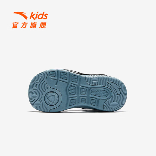 ANTA Children's Sandals Boys' Beach Shoes 2024 Summer New Baotou Breathable and Comfortable Soft Sole Outdoor Shoes Mai Qiao Gray/Mud Lime/Dust Purple-1 30