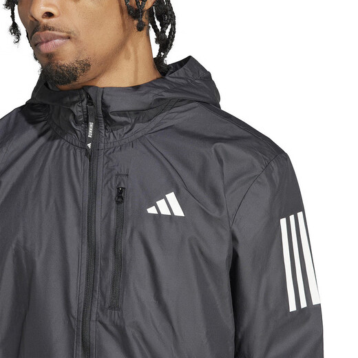 
Adidas men's jacket spring and summer thin fashion versatile sports running slim hooded windproof jacket IN1483 black L