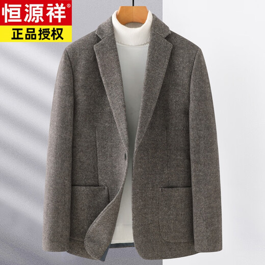 Hengyuanxiang (HYX) new wool suit men's autumn and winter business formal suit casual suit single piece top men's jacket beige L