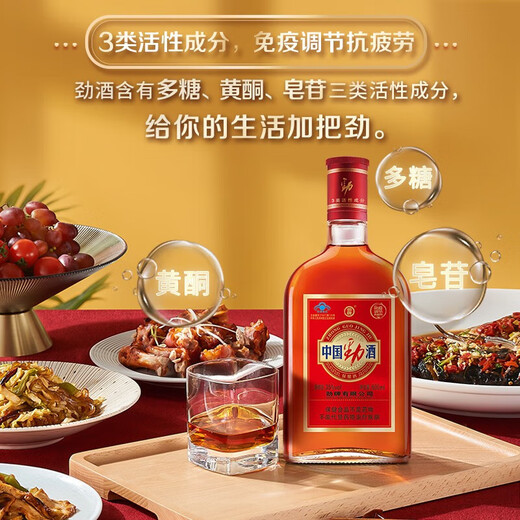 劲牌中国劲酒35度600ml礼盒125ml礼盒装养生酒超市同款年货送礼 35度 600mL 2瓶 礼盒装
