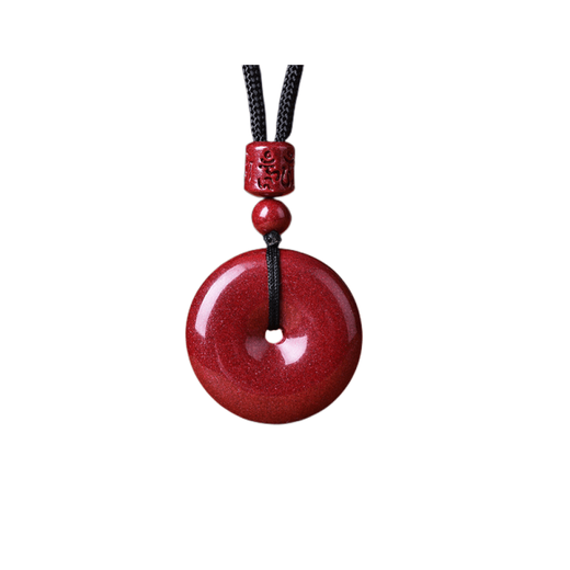 Freedom to say cinnabar safety buckle pendant for men and women, birth year amulet, transfer bead, long lanyard, accessories, gift for boyfriend, necklace