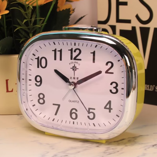 Polaris Alarm Clock Net Creative Simple Fashion Night Light Student Children Elderly Home Desk Clock Bedside Bedroom Small Clock North Star Pink Silver Night Light Double Bell Snooze