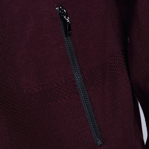 Virtue wool knitted jacket men's spring and autumn jacket micro-stretch stand collar daily wear jacket jacket burgundy FRJ73106-043 48