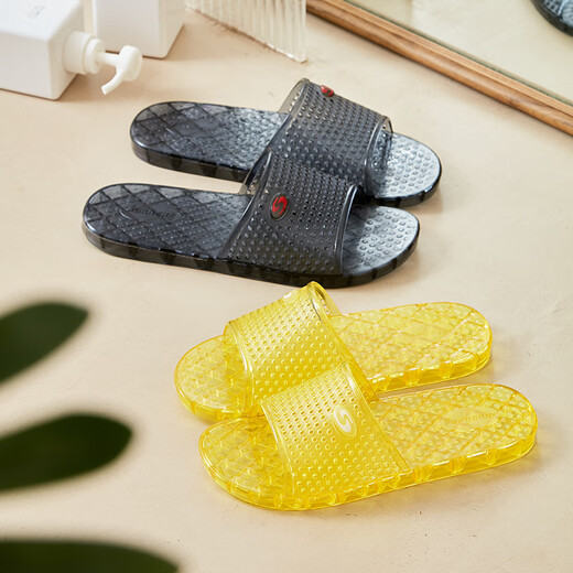 Sandalias antiguas de cristal de apio, zapatillas de cristal para el verano, zapatillas para hombres resistentes a los hombres, suela dura JY-1105 [Negro] 37 [Adecuado para usar 36 tamaños de zapatos]
