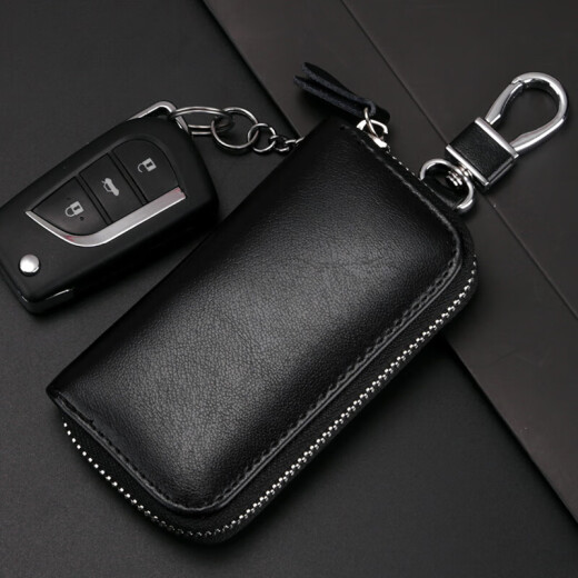 NAICHITE 2025 Новая Zipper с большой емкостью клавиши клавиши Men's Head Layer Cowhide Multifunction Practical Car Lock Royal Blue (6 кнопок для версии вставки карты)