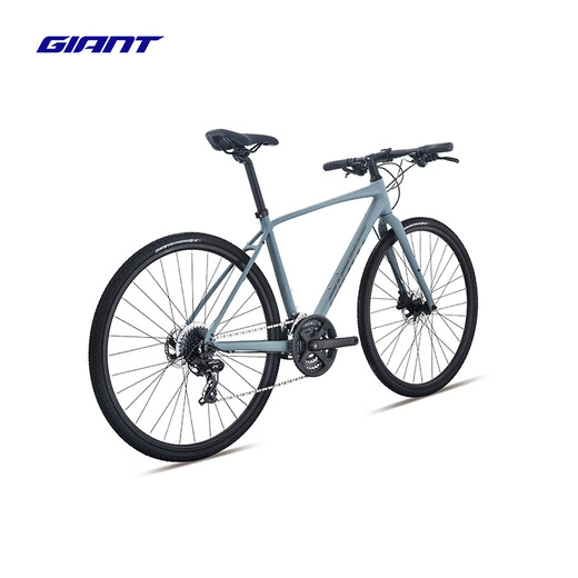 捷安特（GIANT）Escape 1成人男城市休闲通勤24速健身平把公路自行车 全消光灰蓝 700CX485MM M建议170-180cm