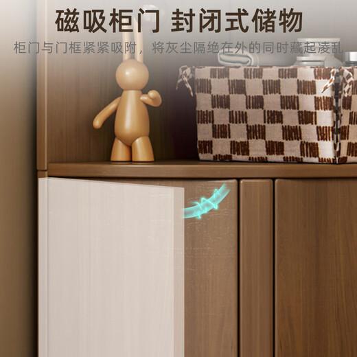 予轩灵中式转角柜墙角三角形置物架客厅柜子储物卧室角落拐角收纳边柜 柜门12040公分-海伦灰 组装