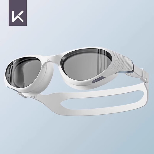 Keep泳镜高清防雾防水女近视带度数游泳眼镜泳帽套装男款专业装备 墨白色【平光/近视可选】 平光