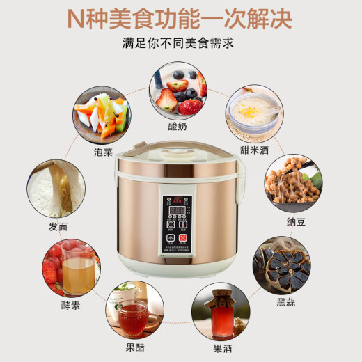 集客家安质康酸奶机家用小型全自动6L大容量商用自制黑蒜甜酒米酒发酵机 6L容量
