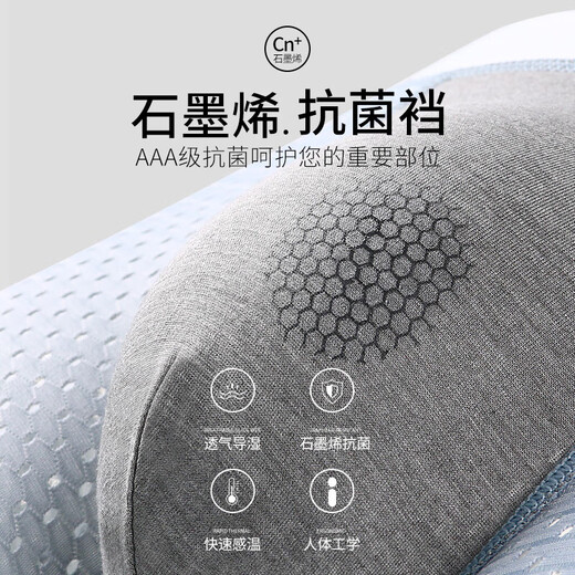 
Catman MIIOW Men's Ice Silk Underwear Mesh Graphene Crotch Boxer Autumn Comfortable Breathable Skin-friendly Boxer Shorts 9905 Ice Silk Small Mesh: Black Royal Blue White XL 100 to 120 Jin [Jin equals 0.5 kg]