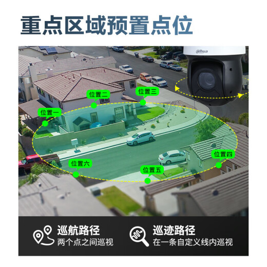 dahua大华200万网络高速球机变焦变倍高清监控摄像头室户外360度全景云台旋转全彩夜视 DH-SD6225-A-PV-i声光警戒球 全国联保