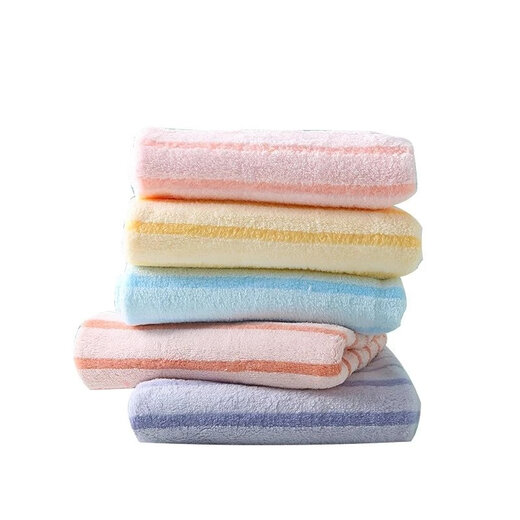 Towels for women bathing and men's adult household coral velvet face towels, strong water absorption and fast drying, 2 packs, light blue + light pink, not easy to shed lint