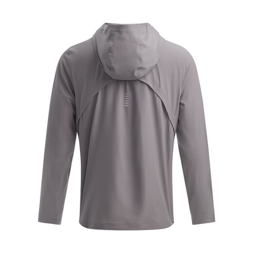 安德玛（UNDERARMOUR）春夏Out The Storm男子跑步运动夹克1376794 脂鲤灰015 XL
