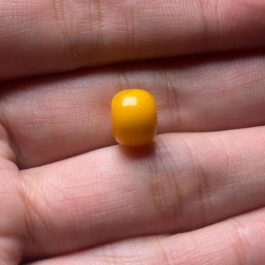 Musi raw mineral beeswax old type barrel beads single bead loose beads separated beads Buddhist beads bracelet single bead amber bracelet full density chicken oil yellow old type barrel.8mm/single
