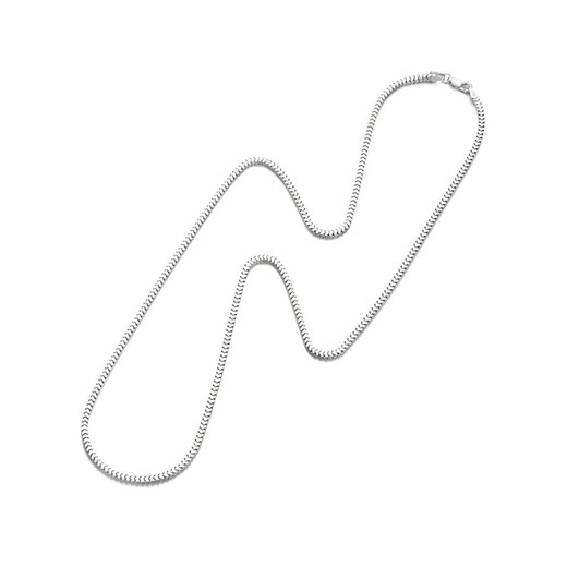 IDEAGEMER925 silver keel chain necklace men's fashion trend simple niche versatile stacking single chain plain chain for boys keel chain-50CM