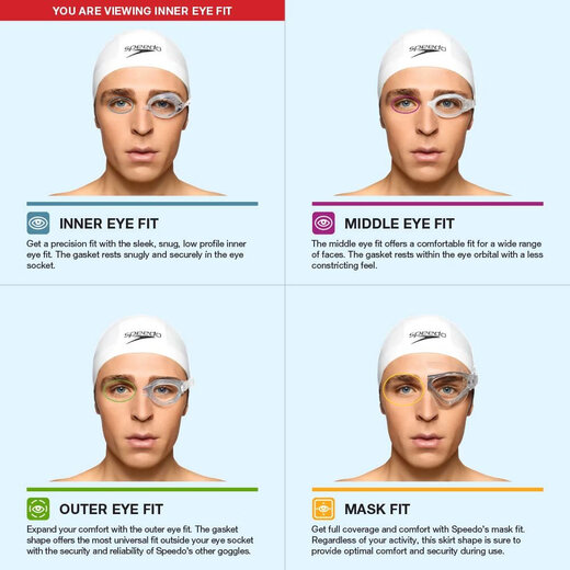 Speedo Speed Socket 2.0 Shark Skin Professional Men's and Women's Racing Swimming Goggles HD Waterproof and Anti-fog Vapor One Size