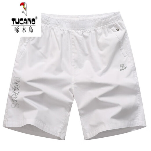 Padpecker (tucano) pantalones cortos blancos puros al algodón de algodón puro de algodón puro pantalones de ropa exterior de 5 minutos.